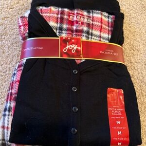 Croft & Barrow Black and Red Plaid Pajama Set